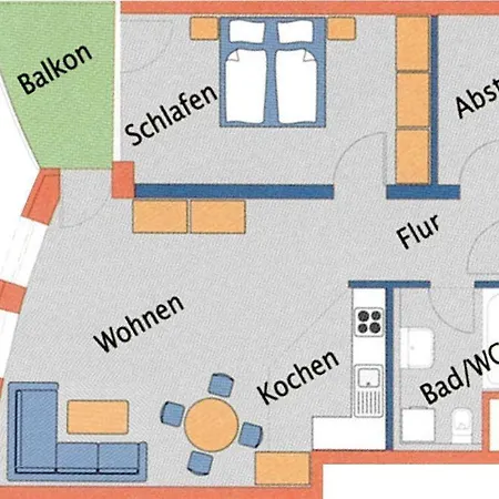 Strandhaus-nordseebrandung-fewo-b1-2 Apartmán *